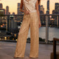🔥 76% OFF | Women’s Sparkly Wide-Leg Pants – High Waist & Relaxed Fit