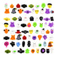 Halloween Squishies Stress Relief Toy Set, Classic Pumpkin/Ghost/Bat Shapes, Super Soft TPR Material with Elastic Squeeze Feel, Washable & Durable, Assorted 24/36/50pcs for Party Favors, Classroom Rewards & Trick-or-Treat