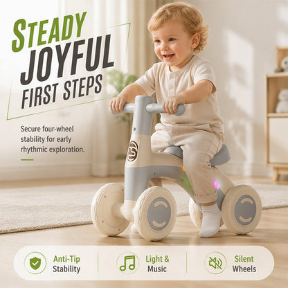 🔥 50% OFF! 🚲 Baby & Toddler Balance Bike with Music & Lights | Fun Ride-On Toy for Early Balance & Coordination | Perfect for 1–3 Years 🎵✨