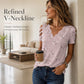 🔥50% OFF TODAY! 💕 Women’s Scalloped V-Neck Heart Print T-Shirt ✨ Soft, Casual & Flattering Fit | Perfect for Everyday Wear, Holidays & Summer Outfits 🌸