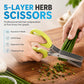 ⏳ 50% OFF! ✂️ 5-Blade Herb Scissors – Multi-Layer Kitchen Herb Cutter | Quickly Chop Chives, Parsley, Spring Onions & Fresh Herbs | Fast, Easy & Mess-Free