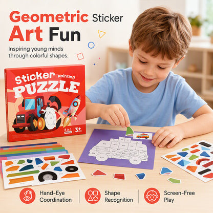 🎉 60% OFF! ✨ Kids Geometric Sticker Activity Book – Fun Shape Matching & Creative Sticker Play | Screen-Free Activity for Kids | Great for Travel, Home & Learning