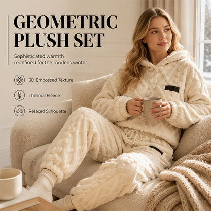 🔥 OVER 70% OFF 🍂 Women’s 2-Piece Embossed Plush Set – Ultra-Soft, Warm & Effortlessly Chic