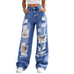 🔥 OVER 55% OFF 👖 Women’s Distressed High-Rise Wide-Leg Jeans – Flattering, Edgy & Effortlessly Cool