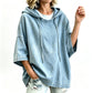 🔥 50% OFF 🍂 Women’s Oversized Denim Hoodie – Relaxed, Comfy & Effortlessly Cool