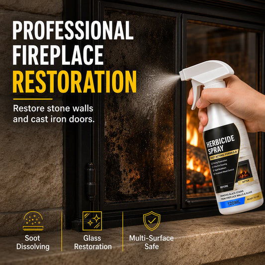 🔥 HOT SALE: 50% OFF 🧽 Fast-Acting Fireplace Cleaner Spray – Cut Through Soot, Smoke Stains & Grime Fast ✨