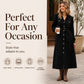 🔥 OVER 60% OFF 🍂 Women’s Corduroy Midi Shirt Dress with Belt – Flattering, Cosy & Effortlessly Polished