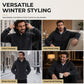 🔥 OVER 60% OFF ❄️ Men’s Plush Diamond Knit Hoodie – Warm, Textured & Built for Winter