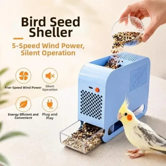 🔥 50% OFF 🐦 Electric Bird Seed Chaff Separator – 5-Speed Airflow, Quiet Motor & Easy One-Touch Cleaning