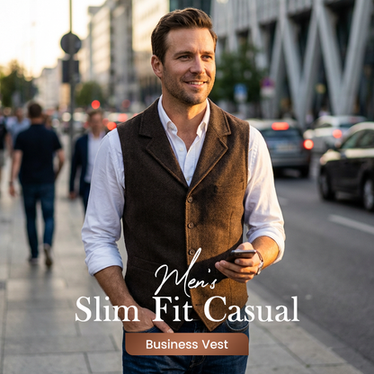🔥 50% OFF 👔 Men’s Slim Fit Business Vest – Sharp, Adjustable & Effortlessly Stylish