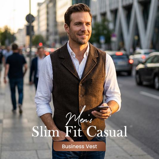 🔥 50% OFF 👔 Men’s Slim Fit Business Vest – Sharp, Adjustable & Effortlessly Stylish