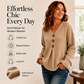 🔥 OVER 50% OFF 🍂 Women’s Soft V-Neck Textured-Knit Sweater – Cosy, Flattering & Easy to Style