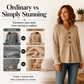 🔥 OVER 50% OFF 🍂 Women’s Soft V-Neck Textured-Knit Sweater – Cosy, Flattering & Easy to Style