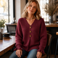 🔥 OVER 50% OFF 🍂 Women’s Soft V-Neck Textured-Knit Sweater – Cosy, Flattering & Easy to Style