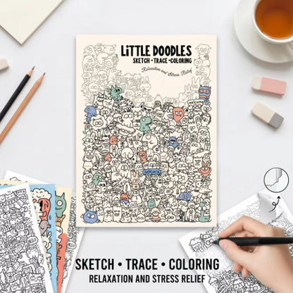 🔥 50% OFF 🎨 Creative Doodle Art Coloring Book – Trace, Sketch, Color & Unwind