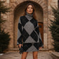 ⏳LAST DAY SALE ONLY ￡23.99!!🍂✨Women's Argyle Knit Sweater & Skirt Set – Elegant, Cosy & Effortlessly Chic