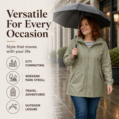 🍂⏳ LIMITED TIME 60% OFF! 💥 Women’s Outdoor Waterproof Hooded Jacket – Practical, Versatile & Ready for Changing Weather