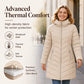 ⌛Limited-Time 50% OFF🛍️ Women's Slim-Fit Insulated Hooded Coat – Warm, Windproof & Flattering