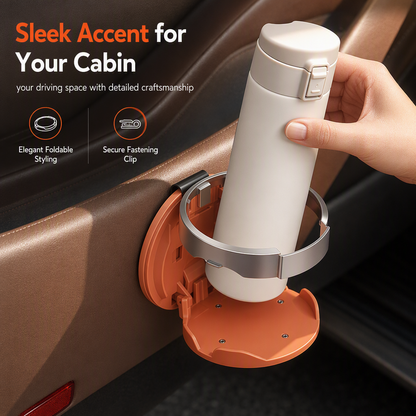 🔥 60% OFF 🚗 Foldable Car Cup Holder – Secure Bottle Holder for Car Doors & Interior Panels