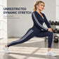 🔥 50% OFF 👟 Women’s Striped Zip-Up Hoodie & Pants Set – Stretchy, Flattering & Effortlessly Sporty