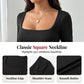 🔥 50% OFF ✨ Women’s Square Neck Wide-Leg Jumpsuit – Flattering Waist, Stretchy Comfort & Effortless Elegance