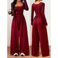 🔥 50% OFF ✨ Women’s Square Neck Wide-Leg Jumpsuit – Flattering Waist, Stretchy Comfort & Effortless Elegance