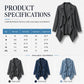 🔥 50% OFF 👖 Women’s Open Front Denim Trench Jacket – Relaxed Fit, Soft Denim & Easy Layering