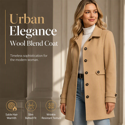 Hot Sale 50% OFF💖✨ Women’s Elegant Single-Breasted Slim Coat – Chic Fall & Winter Outerwear