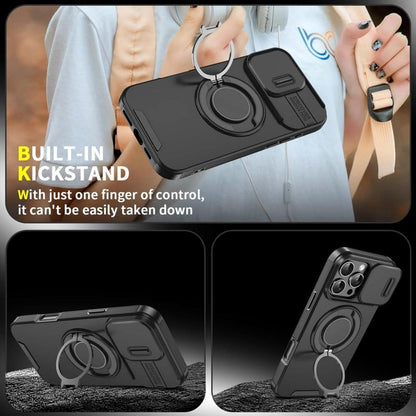 🔥 50% OFF 📱 Protective iPhone Case with Ring Stand – Sliding Camera Cover & Magnetic Mount Compatible