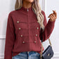 🔥 50% OFF ✨ Women’s Zip-Up Knit Cardigan – Stand Collar & Relaxed Fit