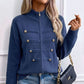 🔥 50% OFF ✨ Women’s Zip-Up Knit Cardigan – Stand Collar & Relaxed Fit