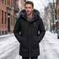 🔥 51% OFF | Men's Warm Hooded Mid-Length Parka – Weather-Resistant Winter Jacket
