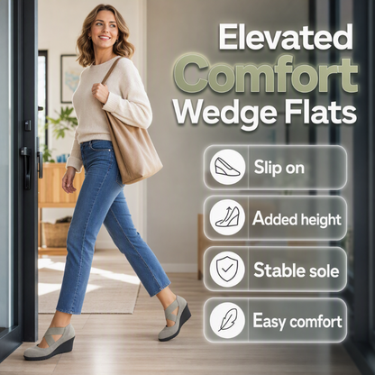 ✨50% OFF🔥Women’s Comfort Wedge Flats – Easy Slip-On, Round Toe & Soft Sole👞