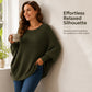 🔥 50% OFF 🍂 Women’s Loose Batwing Knit Sweater – Half Turtleneck, Soft Viscose & Relaxed Fit