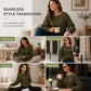 🔥 50% OFF 🍂 Women’s Loose Batwing Knit Sweater – Half Turtleneck, Soft Viscose & Relaxed Fit