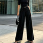 ✨50% OFF✨ Women’s High-Waist Button-Detail Wide-Leg Pants – Elegant Office Style
