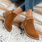 50% OFF🍂 Women’s Side-Zip Ankle Boots – Comfortable Low Heel Everyday Style