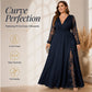 ✨🔥50% OFF✨ Women’s V-Neck Lace A-Line Maxi Dress – Elegant Occasion Style