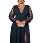 ✨🔥50% OFF✨ Women’s V-Neck Lace A-Line Maxi Dress – Elegant Occasion Style