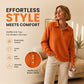 ✨50% OFF🍂 Women’s Relaxed Waffle Knit Top – Soft Collared Everyday Style
