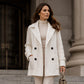 Women's Casual Double Breasted Lapel Coat