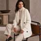 Women's Casual Double Breasted Lapel Coat