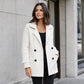Women's Casual Double Breasted Lapel Coat