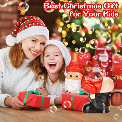 🎄 50% OFF🎅 | Funny Santa Bubble Blowing Machine – Music, Lights & Christmas Bubble Fun