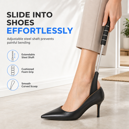 🔥 50% OFF | Telescopic Long-Handle Shoe Horn – Put Shoes On Without Bending