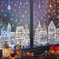 🎄 50% OFF | Christmas Village Window Cling Set – 78 Reusable Static Decals