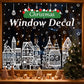 🎄 50% OFF | Christmas Village Window Cling Set – 78 Reusable Static Decals