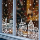 🎄 50% OFF | Christmas Village Window Cling Set – 78 Reusable Static Decals