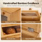 🔥 50% OFF | Bamboo Double-Layer Bread Box – Fresh, Tidy & Space-Saving