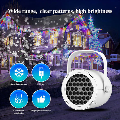 🎄 50% OFF | USB Christmas Projector Light – 16 Festive Holiday Patterns